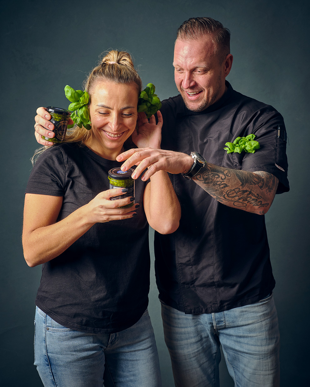 Karolina Kijewska and her husband Maciek Kijewski. Pestiko (Dorset Pesto) 